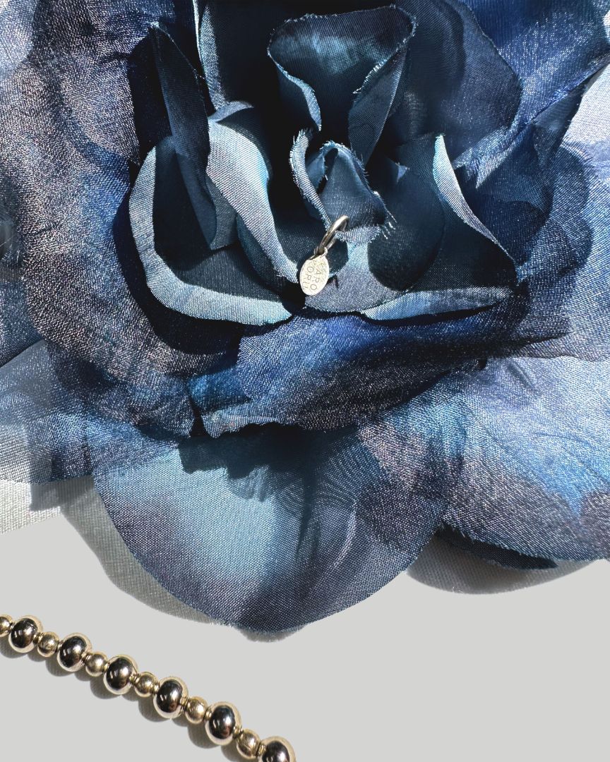 BIG BLUE FLOWERS NECKLACE NEW | Womens jewelry necklace, Rhinestone pendant,  Rhinestone necklace