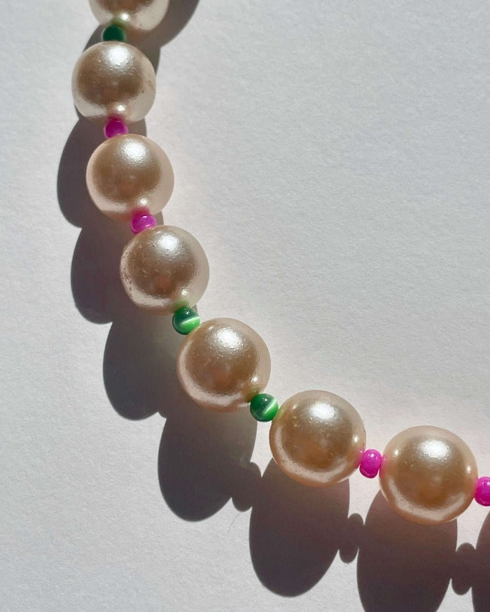 Chunky Colorful Pearl Necklace